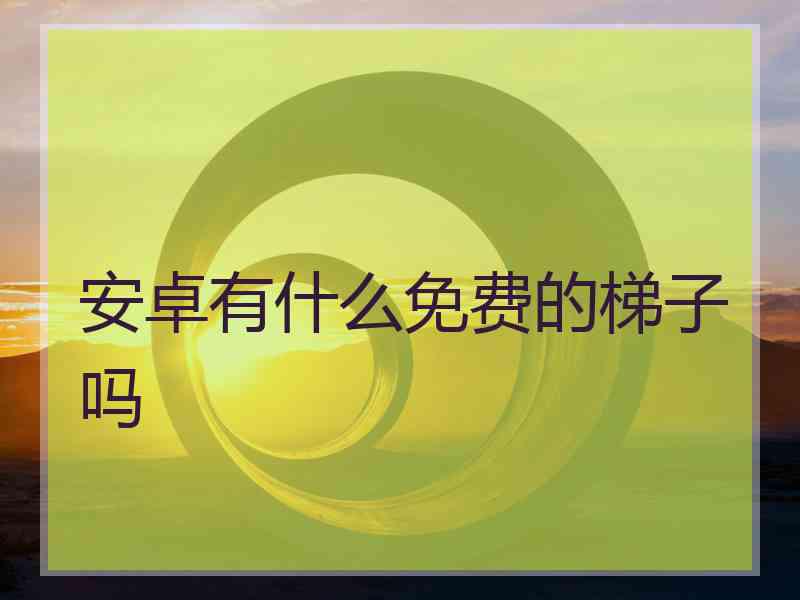 安卓有什么免费的梯子吗