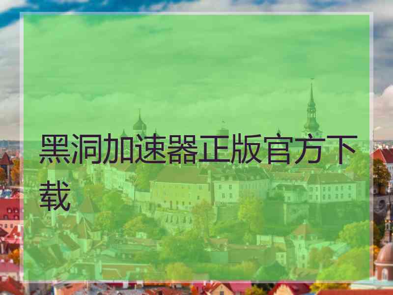 黑洞加速器正版官方下载