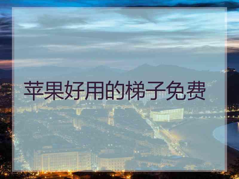 苹果好用的梯子免费